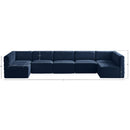 Meridian Quincy Navy Velvet Modular Sectional IMAGE 14