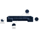 Meridian Quincy Navy Velvet Modular Sectional IMAGE 15