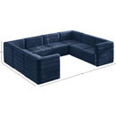 Meridian Quincy Navy Velvet Modular Sectional IMAGE 15