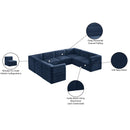 Meridian Quincy Navy Velvet Modular Sectional IMAGE 16