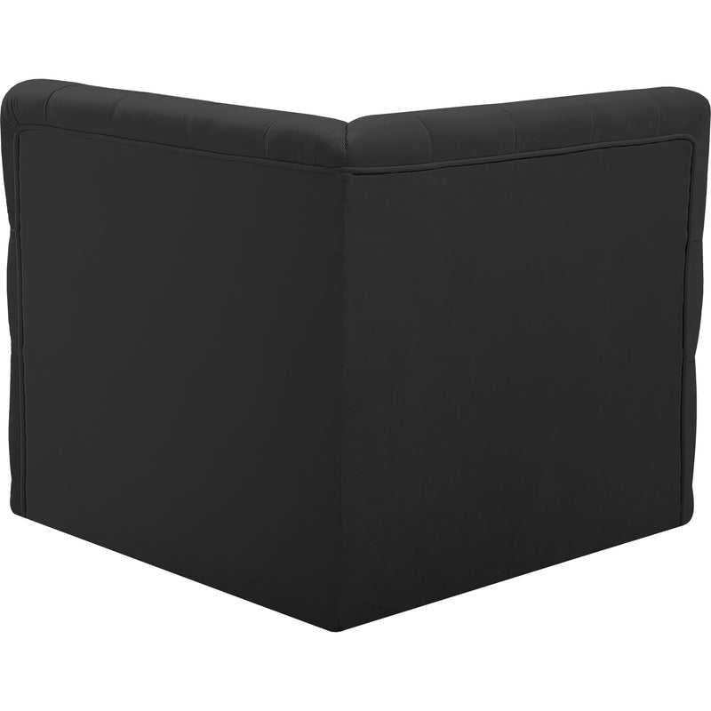 Meridian Tuft Black Velvet Corner Chair IMAGE 3