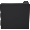 Meridian Tuft Black Velvet Corner Chair IMAGE 4