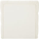 Meridian Tuft Cream Velvet Armless Chair IMAGE 3