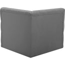 Meridian Tuft Grey Velvet Corner Chair IMAGE 3