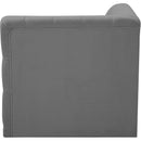 Meridian Tuft Grey Velvet Corner Chair IMAGE 4