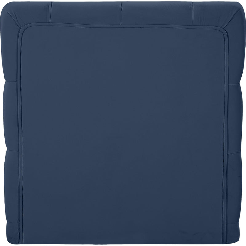 Meridian Tuft Navy Velvet Armless Chair IMAGE 3