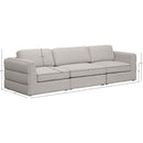 Meridian Beckham Beige Durable Linen Textured Fabric Modular Sofa IMAGE 8