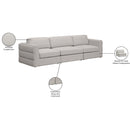 Meridian Beckham Beige Durable Linen Textured Fabric Modular Sofa IMAGE 9