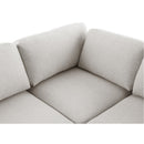 Meridian Beckham Beige Durable Linen Textured Fabric Modular Sectional IMAGE 6