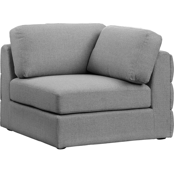 Meridian Beckham Stationary Fabric Chair 681Grey-Corner IMAGE 1