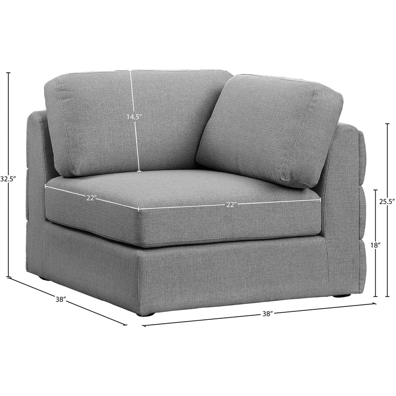 Meridian Beckham Grey Durable Linen Textured Fabric Corner IMAGE 7