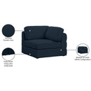 Meridian Beckham Navy Durable Linen Textured Fabric Corner IMAGE 8