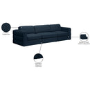 Meridian Beckham Navy Durable Linen Textured Fabric Modular Sofa IMAGE 9