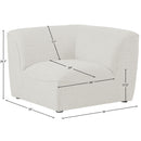 Meridian Miramar Cream Durable Linen Textured Corner IMAGE 7