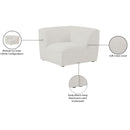 Meridian Miramar Cream Durable Linen Textured Corner IMAGE 8