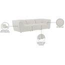 Meridian Miramar Cream Durable Linen Textured Modular Sofa IMAGE 10
