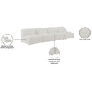 Meridian Miramar Cream Durable Linen Textured Modular Sofa IMAGE 9