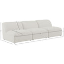 Meridian Miramar Cream Durable Linen Textured Modular Sofa IMAGE 8