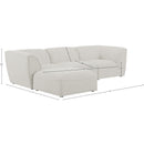 Meridian Miramar Cream Durable Linen Textured Modular Sectional IMAGE 14