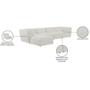 Meridian Miramar Cream Durable Linen Textured Modular Sectional IMAGE 15