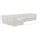 Meridian Miramar Cream Durable Linen Textured Modular Sectional IMAGE 14