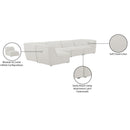 Meridian Miramar Cream Durable Linen Textured Modular Sectional IMAGE 15