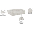 Meridian Miramar Cream Durable Linen Textured Modular Sectional IMAGE 10