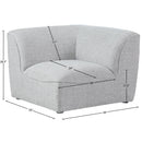 Meridian Miramar Grey Durable Linen Textured Corner IMAGE 7