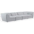 Meridian Miramar Grey Durable Linen Textured Modular Sofa IMAGE 9