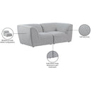 Meridian Miramar Grey Durable Linen Textured Modular Sofa IMAGE 10