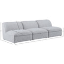 Meridian Miramar Grey Durable Linen Textured Modular Sofa IMAGE 8