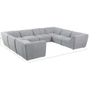 Meridian Miramar Grey Durable Linen Textured Modular Sectional IMAGE 9