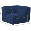Meridian Miramar Navy Durable Linen Textured Corner IMAGE 7