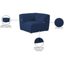 Meridian Miramar Navy Durable Linen Textured Corner IMAGE 8
