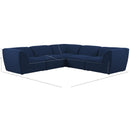 Meridian Miramar Navy Durable Linen Textured Modular Sectional IMAGE 9