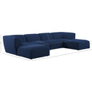 Meridian Miramar Navy Durable Linen Textured Modular Sectional IMAGE 9