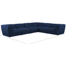Meridian Miramar Navy Durable Linen Textured Modular Sectional IMAGE 9