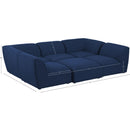 Meridian Miramar Navy Durable Linen Textured Modular Sectional IMAGE 9