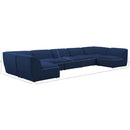 Meridian Miramar Navy Durable Linen Textured Modular Sectional IMAGE 9