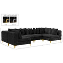 Meridian Tremblay Black Velvet Modular Sectional IMAGE 15