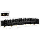 Meridian Tremblay Black Velvet Modular Sectional IMAGE 17