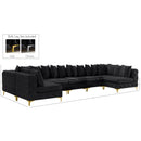 Meridian Tremblay Black Velvet Modular Sectional IMAGE 15