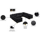 Meridian Tremblay Black Velvet Modular Sectional IMAGE 14