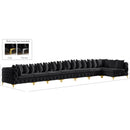 Meridian Tremblay Black Velvet Modular Sectional IMAGE 17