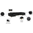 Meridian Tremblay Black Velvet Modular Sectional IMAGE 16