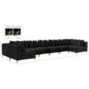 Meridian Tremblay Black Velvet Modular Sectional IMAGE 15