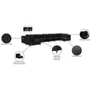 Meridian Tremblay Black Velvet Modular Sectional IMAGE 16