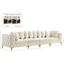Meridian Tremblay Cream Velvet Modular Sofa IMAGE 11