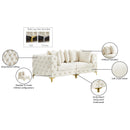 Meridian Tremblay Cream Velvet Modular Sofa IMAGE 14
