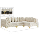 Meridian Tremblay Cream Velvet Modular Sectional IMAGE 13